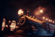 A Magical Train In Magical World Digital Art
