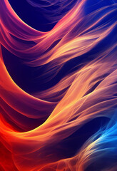 Poster - Beautiful fire wallpaper illustration art Generative AI Content by Midjourney