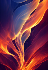 Poster - Beautiful fire wallpaper illustration art Generative AI Content by Midjourney