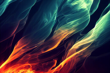 Poster - Beautiful fire wallpaper illustration art Generative AI Content by Midjourney