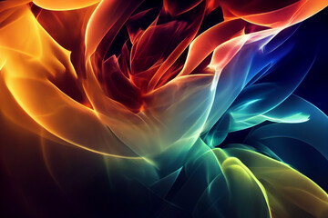 Poster - Beautiful fire wallpaper illustration art Generative AI Content by Midjourney