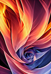 Poster - Beautiful fire wallpaper illustration art Generative AI Content by Midjourney