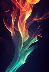 Poster - Beautiful fire wallpaper illustration art Generative AI Content by Midjourney