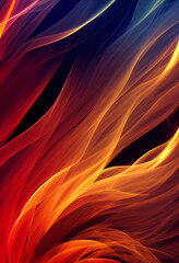 Poster - Beautiful fire wallpaper illustration art Generative AI Content by Midjourney