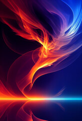 Poster - Beautiful fire wallpaper illustration art Generative AI Content by Midjourney