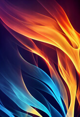 Poster - Beautiful fire wallpaper illustration art Generative AI Content by Midjourney