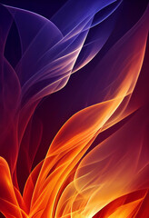 Poster - Beautiful fire wallpaper illustration art Generative AI Content by Midjourney