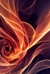 Poster - Beautiful fire wallpaper illustration art Generative AI Content by Midjourney