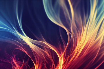 Poster - Beautiful fire wallpaper illustration art Generative AI Content by Midjourney