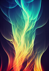 Poster - Beautiful fire wallpaper illustration art Generative AI Content by Midjourney