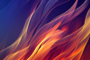 Poster - Beautiful fire wallpaper illustration art Generative AI Content by Midjourney