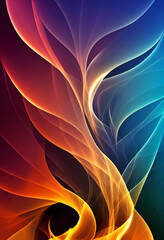 Poster - Beautiful fire wallpaper illustration art Generative AI Content by Midjourney