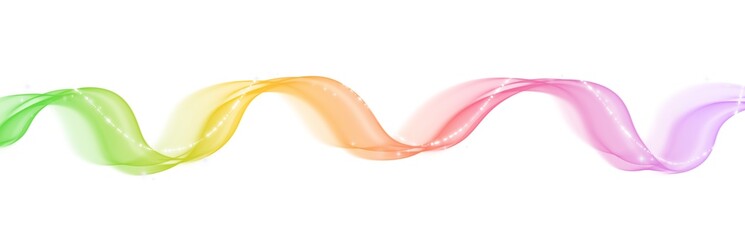 Wall Mural - Magic wave lines flowing smooth curve rainbow pastel