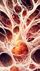 Poster - Magic Particle Neuron Concept Illustration illustration Generative AI Content by Midjourney