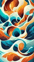 Poster - Water ripple concept design renderings illustration Generative AI Content by Midjourney
