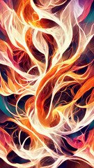 Poster - flame particle entanglement design concept illustration Generative AI Content by Midjourney