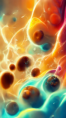 Poster - Magic Particle Stacking Background Image illustration Generative AI Content by Midjourney