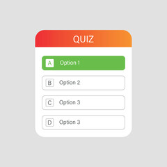 Poster - Quiz guess social media sticker icon in flat style. Faq vector illustration on isolated background. Help button sign business concept.