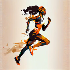 Wall Mural - Running, athlete, speed	