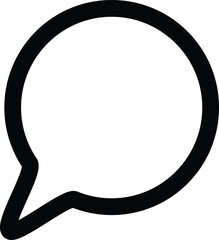 Poster - message circle chat icon vector . speech bubble icon. chat black line symbol. dialogue linear sign