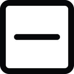 Poster - minus square icon vector . remove square icon for ui app design
