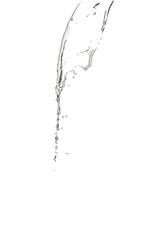 Wall Mural - Transparent clear water splash with drops  isolated on white background