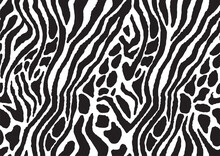 Seamless Leopard And Zebra Skin Pattern