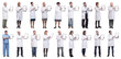 © ASDF - full length group of doctors with notepad isolated