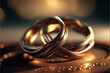 © Magic - Anillos de oro de matrimonio Boda - Wedding Marriage Gold wedding rings - Generative AI
