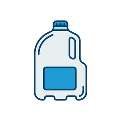 Wall Mural - Plastic bottle of American milk icon. High quality coloured vector illustration.
