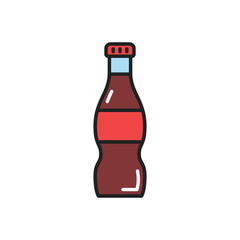 Wall Mural - Bottle of sweet gas water icon. High quality coloured vector illustration.