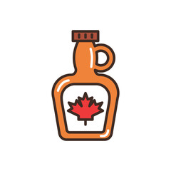 bottle of maple syrup icon. high quality coloured vector illustration.