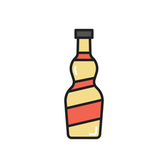 Wall Mural - Bottle of liqueur icon. High quality coloured vector illustration.