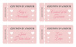 © Anchous - coupons for lovers. tickets for valentine's day. Set of love coupons with wishes and hearts