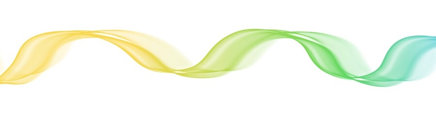 Wall Mural - Smooth curve wave line gradient yellow green