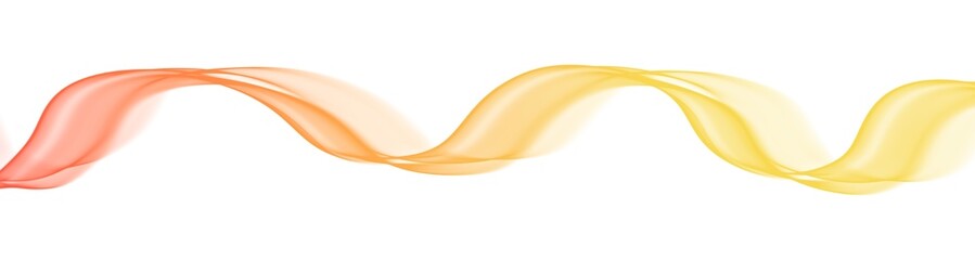 Wall Mural - Smooth curve wave line gradient orange yellow