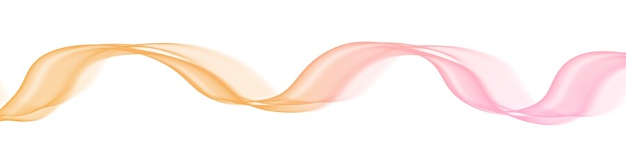 Wall Mural - Smooth curve wave line gradient orange pink