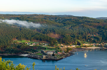 Magnificent castle of San Felipe, in the Ferrol estuary.