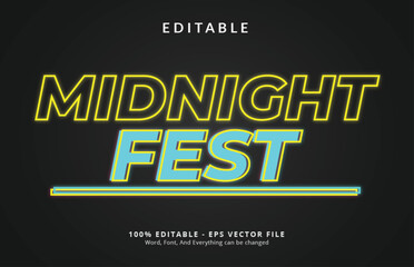 Poster - Editable text effect, neon style poster design