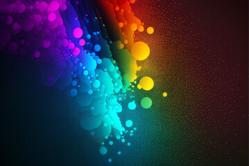 Fondo Bolas de Colores - Colors Circle Abstract Background - Generative AI