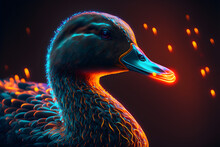 Duck Abstract Neon Portrait Photography