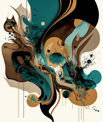 Wall Mural - Modern design poster wall art. Abstract background. Designed using generative ai.