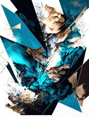 Wall Mural - Modern design poster wall art. Abstract background. Designed using generative ai.