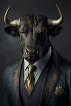 Black Bull Portrait