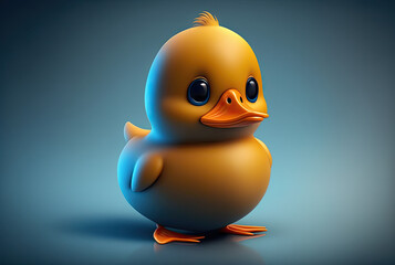 Poster - 3D Animation Yellow Duck