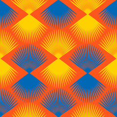 Wall Mural - Abstract summer pattern vector minimal 20s geometric style 10 eps