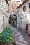 Fototapeta Uliczki - Old town of Perugia, Italy Umbria