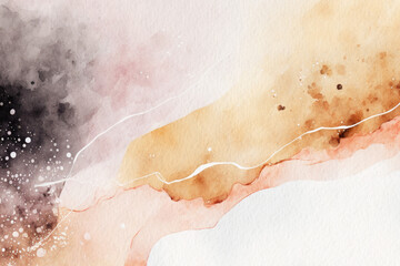  Abstract watercolor background. Watercolor texture in neutral colors. Artistic digital wallpaper.