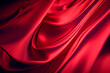 Die Textur von roten  Satin-Stoff als Hintergrund - Generative Ai