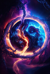 Wall Mural - abstract deep space splits